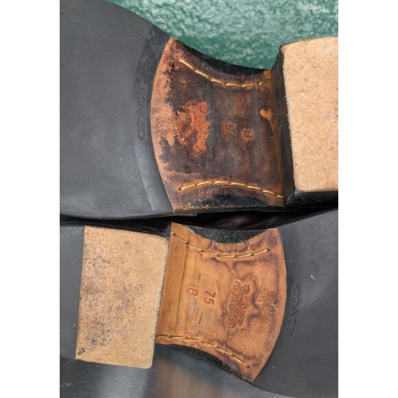 Coach Heath Mirror Metallic Women 7.5 B Leather Shoes - Picture 4 of 9